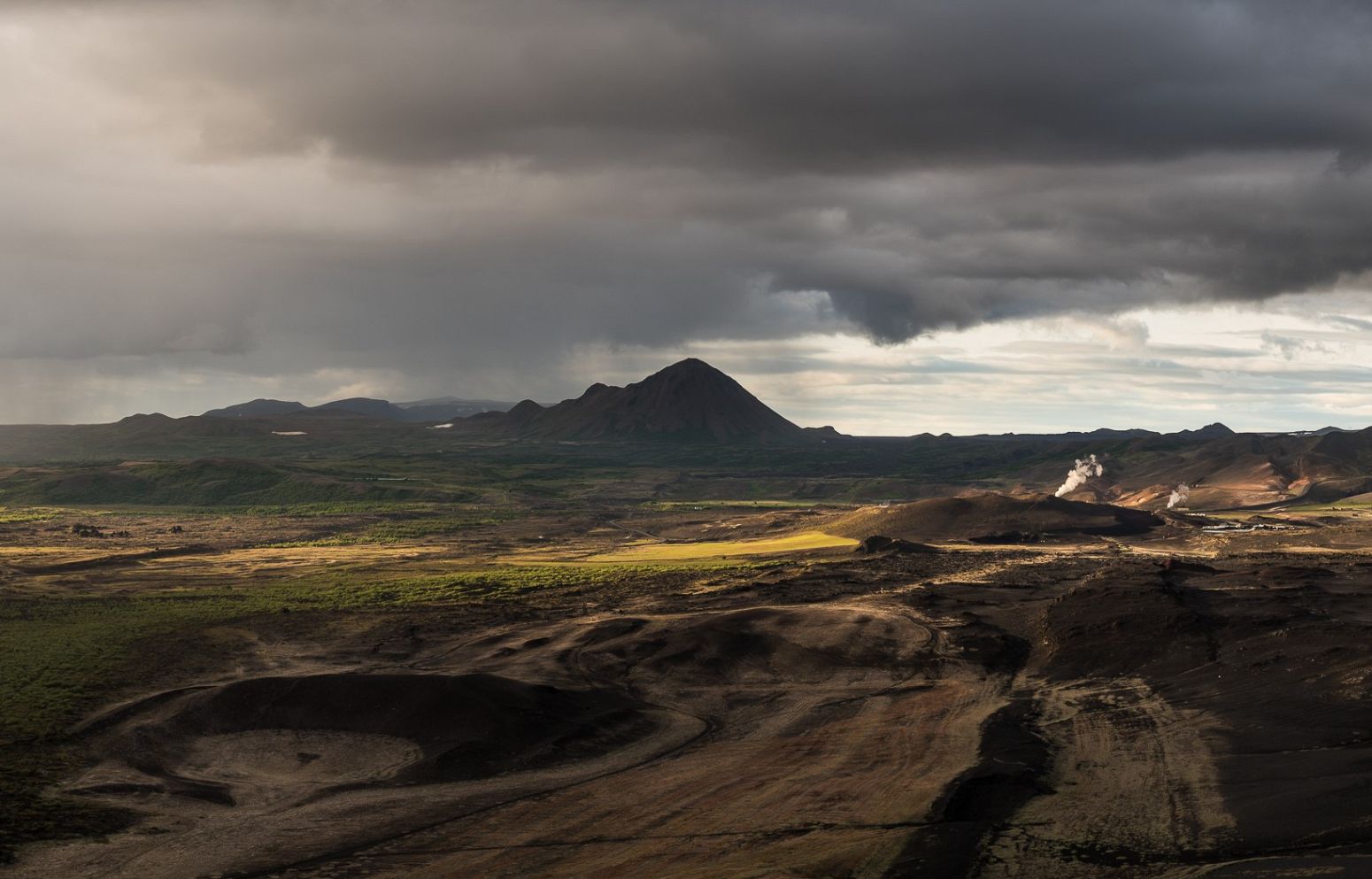 View from Hverfjall
 volcano, Iceland